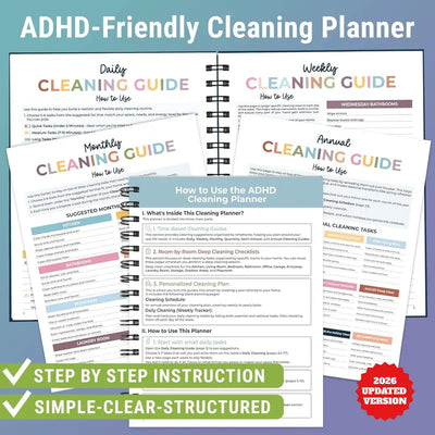 RELQON ADHD Cleaning Planner